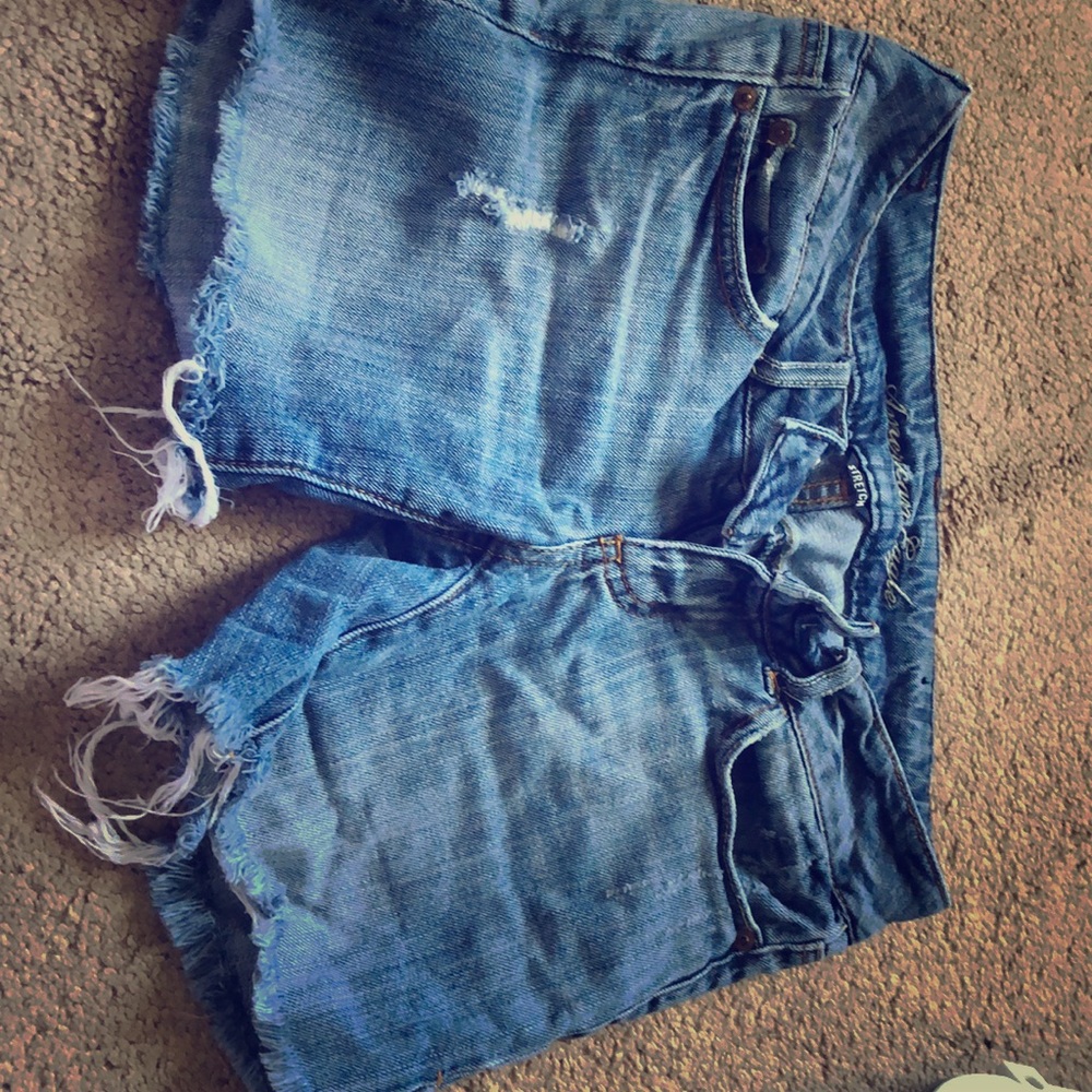 Thigh length shorts.